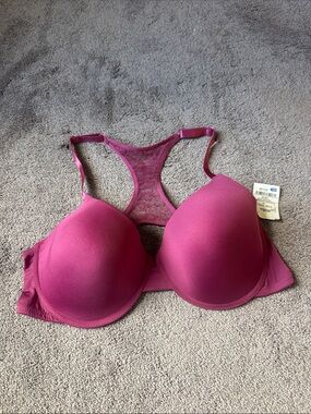 XOXO SIZE 42D Pink Lace Racerback Underwire Support NWT